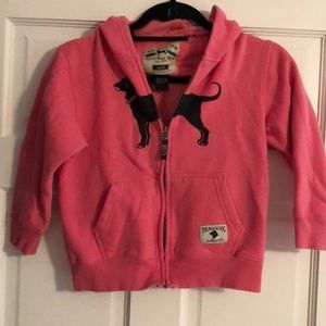 Girls pink Black Dog hoodie size small